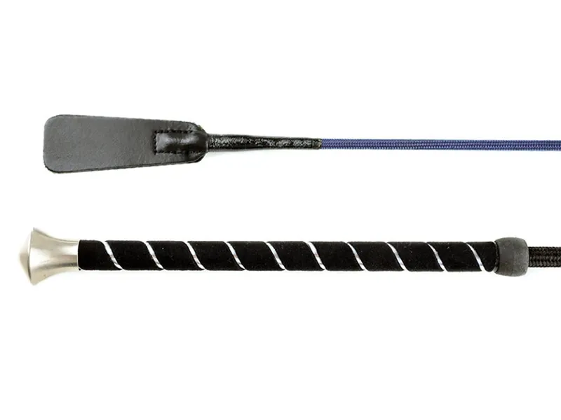 Dressage Whip with Flapper - Black