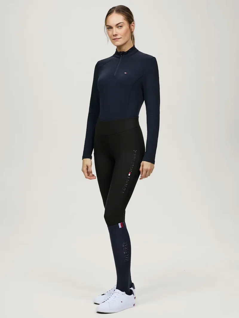 Hilfiger Elmira All Year Rhinestone Full Grip Leggings - Black-2