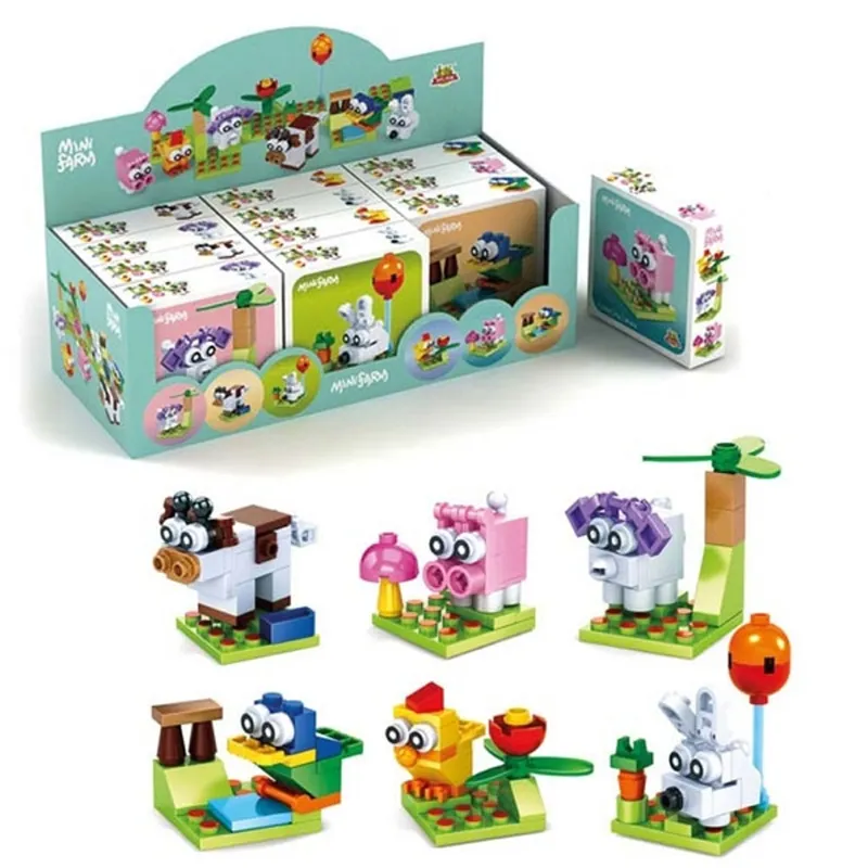 Farm Animal Lego Style Brick Kits