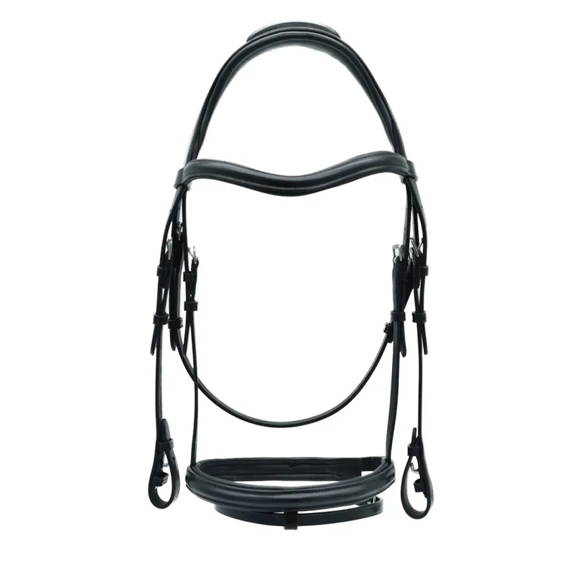 Platinum Anatomical Padded Flash Bridle - Black - WITH FREE BAG