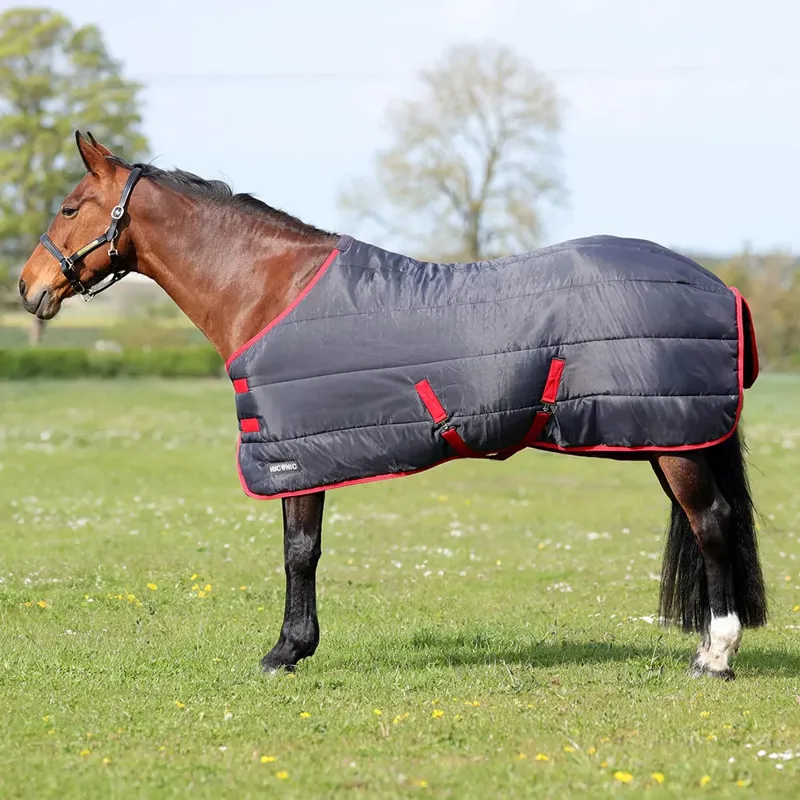 HyCONIC 100g Stable Rug - Charcoal/Red-1