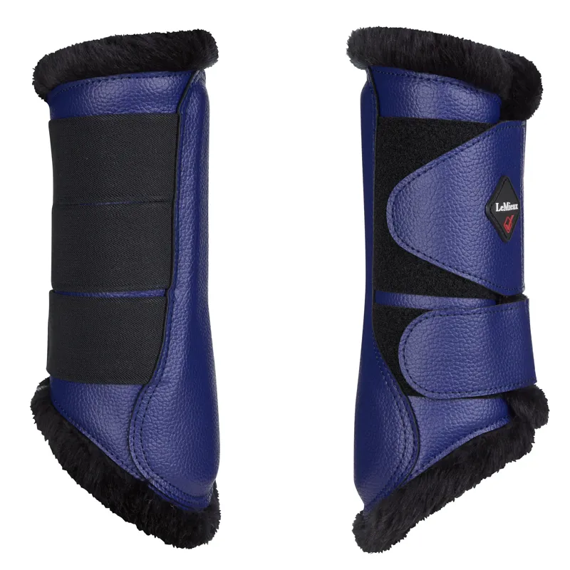 LeMieux Fleece Lined Brushing Boots - Ink - Large-1