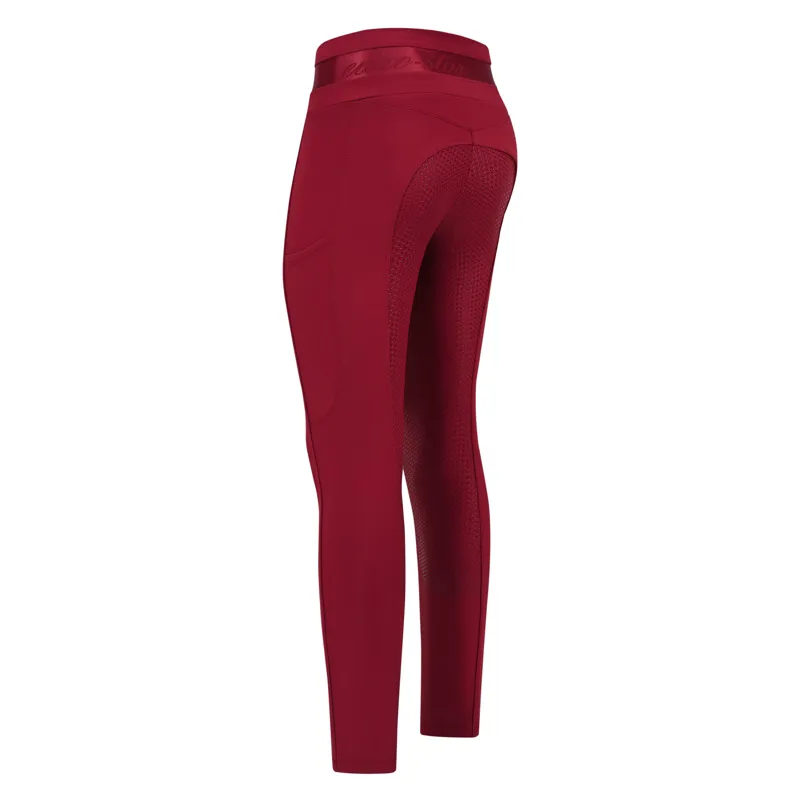 euro-star Impress Full Seat Winter Riding Tights - Amaranth-2