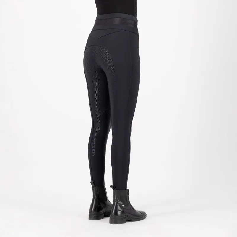 euro-star Impress Full Seat Winter Riding Tights - Black-1