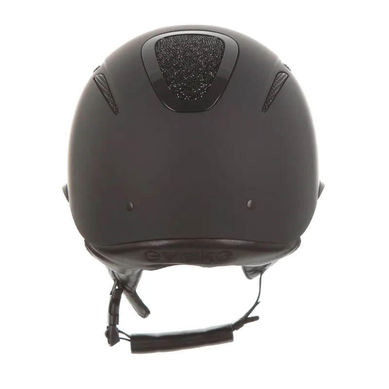Evoke Elara Classic Peak Jet Black Crystal Riding Helmet-4