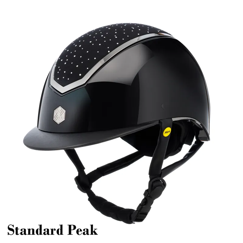 Kylo Riding Helmet WITH MIPS - Black Gloss/Chrome - CHOOSE PEAK-3