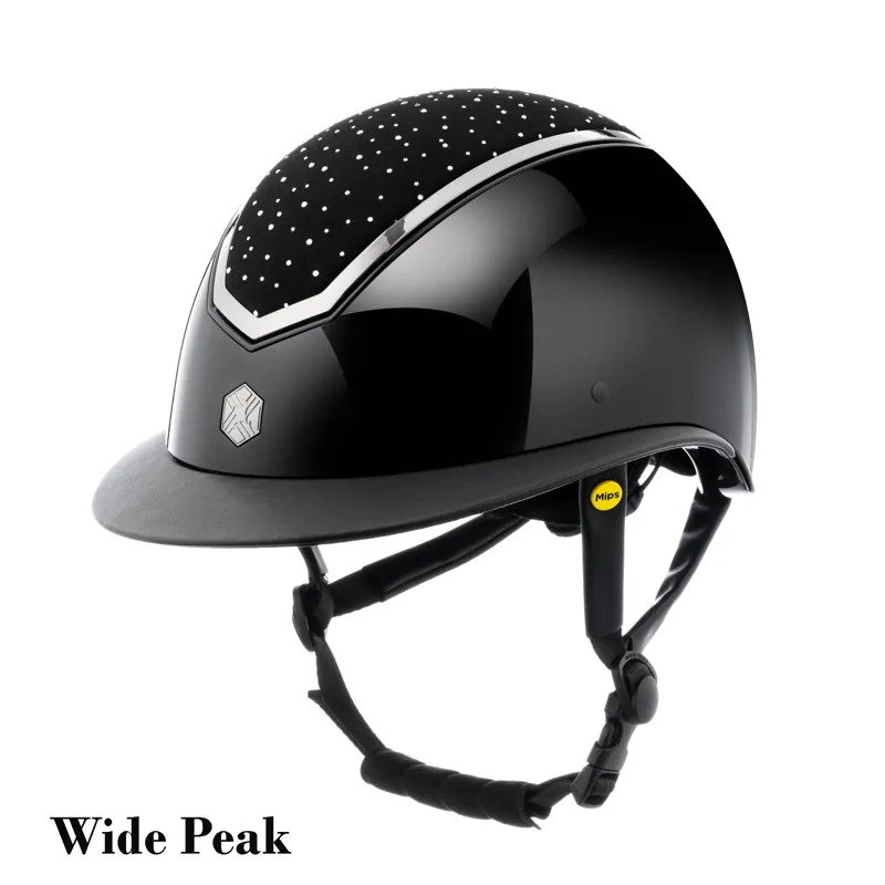 Kylo Riding Helmet WITH MIPS - Black Gloss/Chrome - CHOOSE PEAK