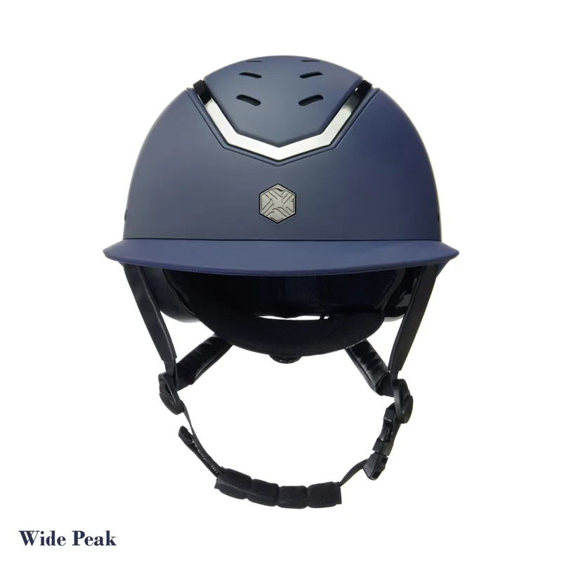 Charles Owen Kylo Riding Helmet - Navy Matte/Pewter - CHOOSE PEAK-4