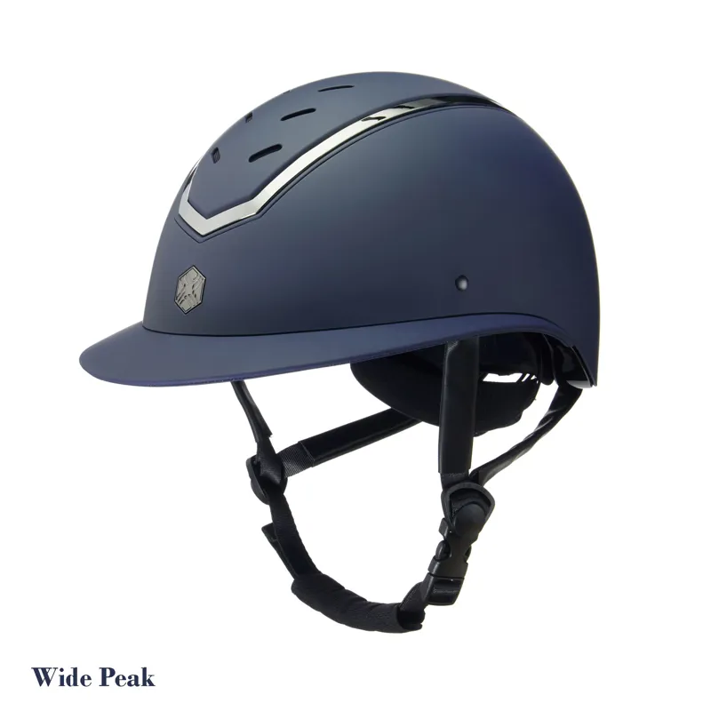 Charles Owen Kylo Riding Helmet - Navy Matte/Pewter - CHOOSE PEAK-5