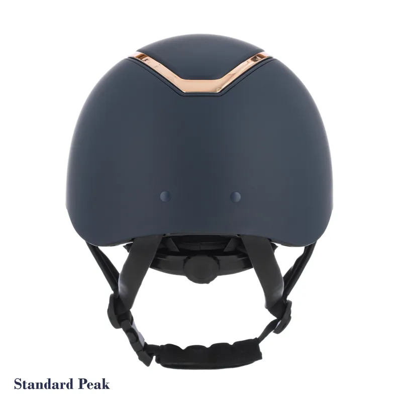 Charles Owen Kylo Riding Helmet - Navy Matte/Rose Gold - CHOOSE PEAK-3