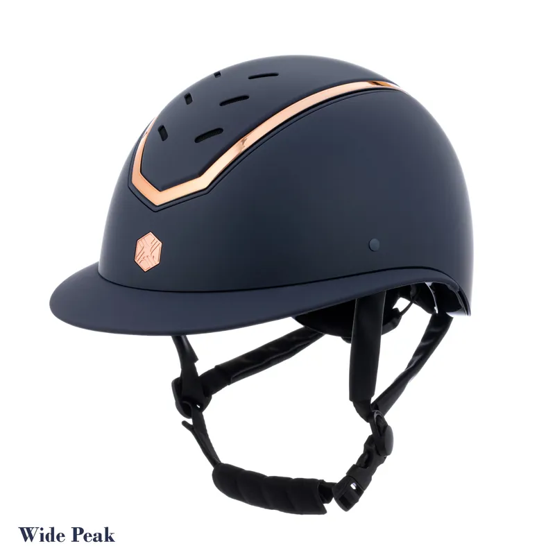 Charles Owen Kylo Riding Helmet - Navy Matte/Rose Gold - CHOOSE PEAK