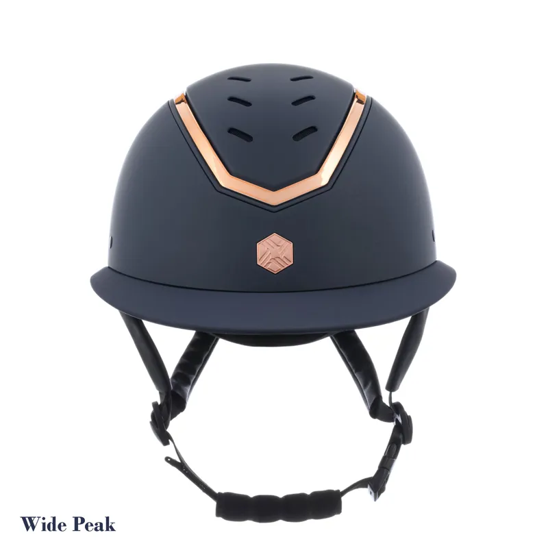 Charles Owen Kylo Riding Helmet - Navy Matte/Rose Gold - CHOOSE PEAK-1