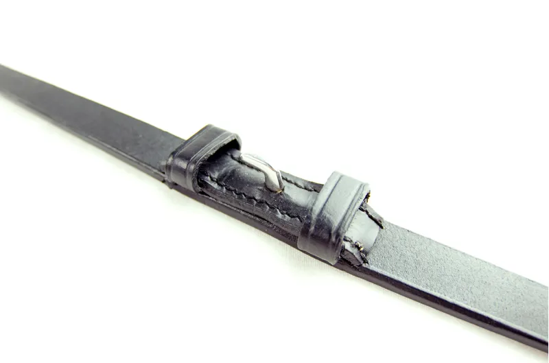 Ascot Plain Leather Reins - Black-1