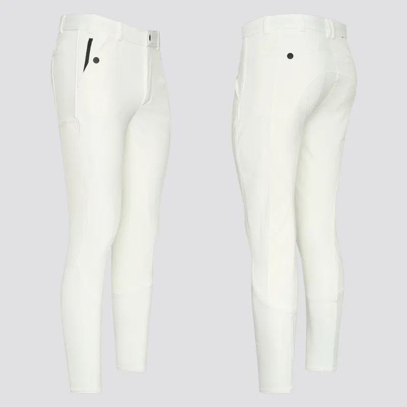 euro-star Marco Mens Full Seat Breeches - White