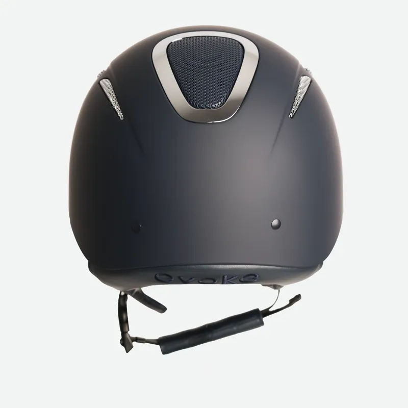 Evoke Elara Classic Peak - Navy/Silver Chrome Helmet-2