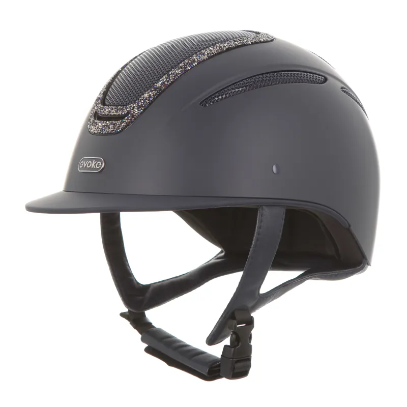 Evoke Elara Classic Peak - Navy/Navy Crystal Frame Helmet-1