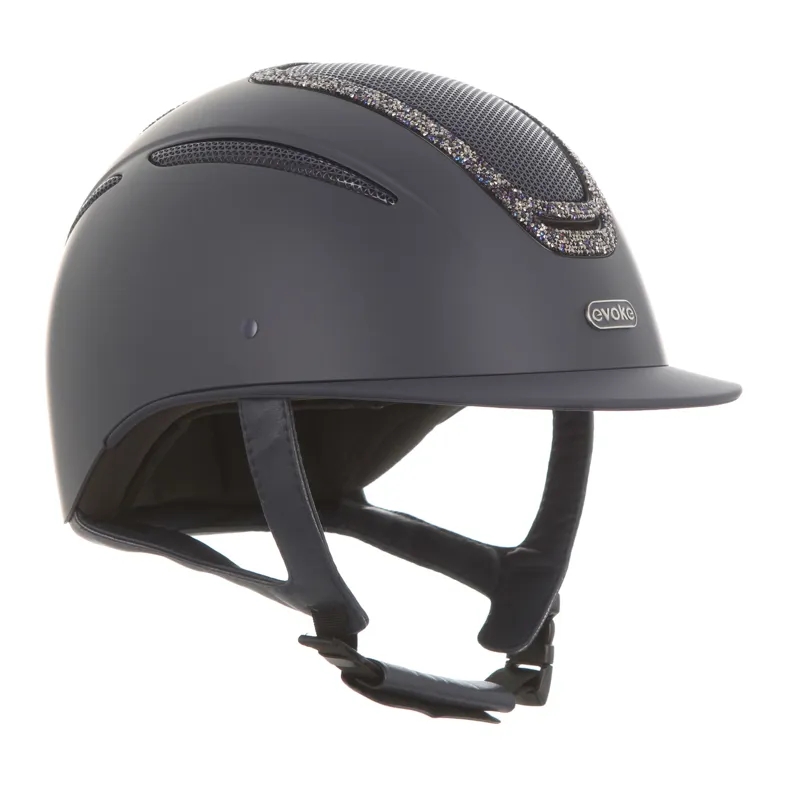 Evoke Elara Classic Peak - Navy/Navy Crystal Frame Helmet-2