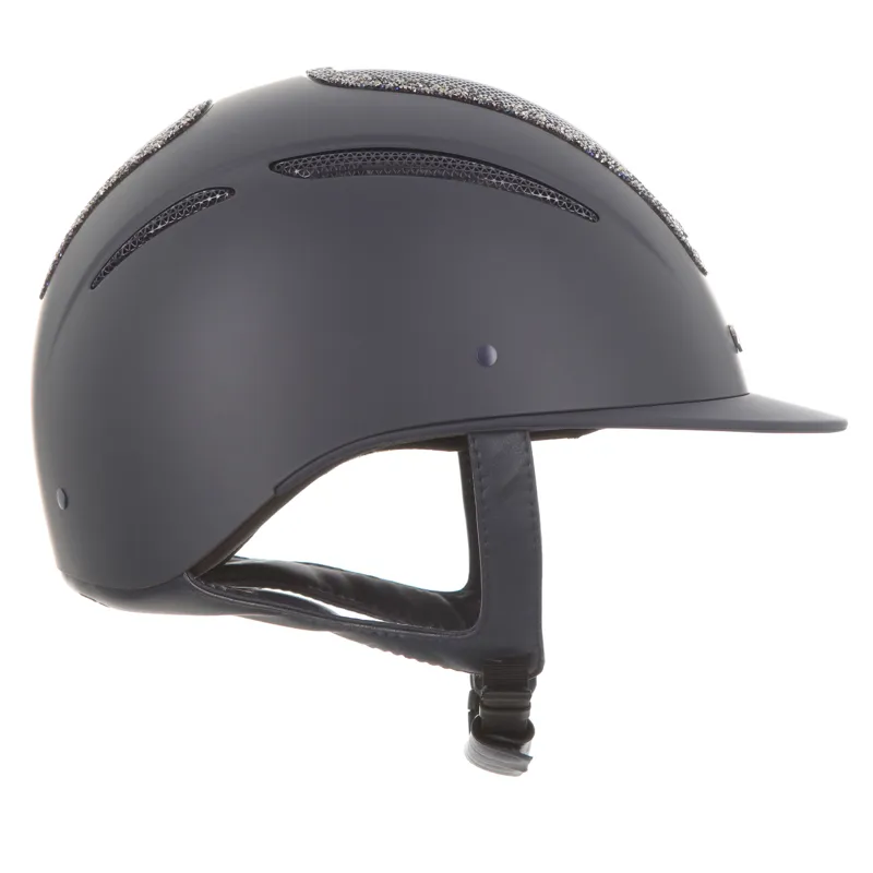Evoke Elara Classic Peak - Navy/Navy Crystal Frame Helmet-3