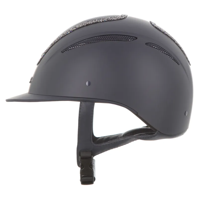 Evoke Elara Classic Peak - Navy/Navy Crystal Frame Helmet-5