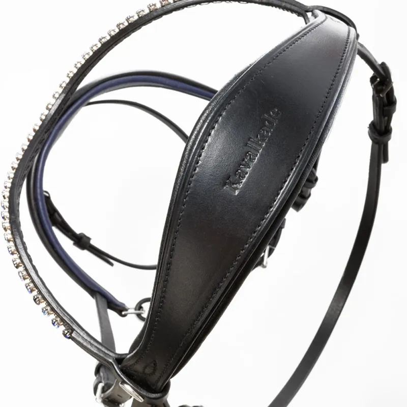 Kavalkade Ocean Flash Bridle - Black - REMOVABLE FLASH-6