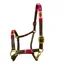 Polo Leather Headcollar - Cerise/Gold