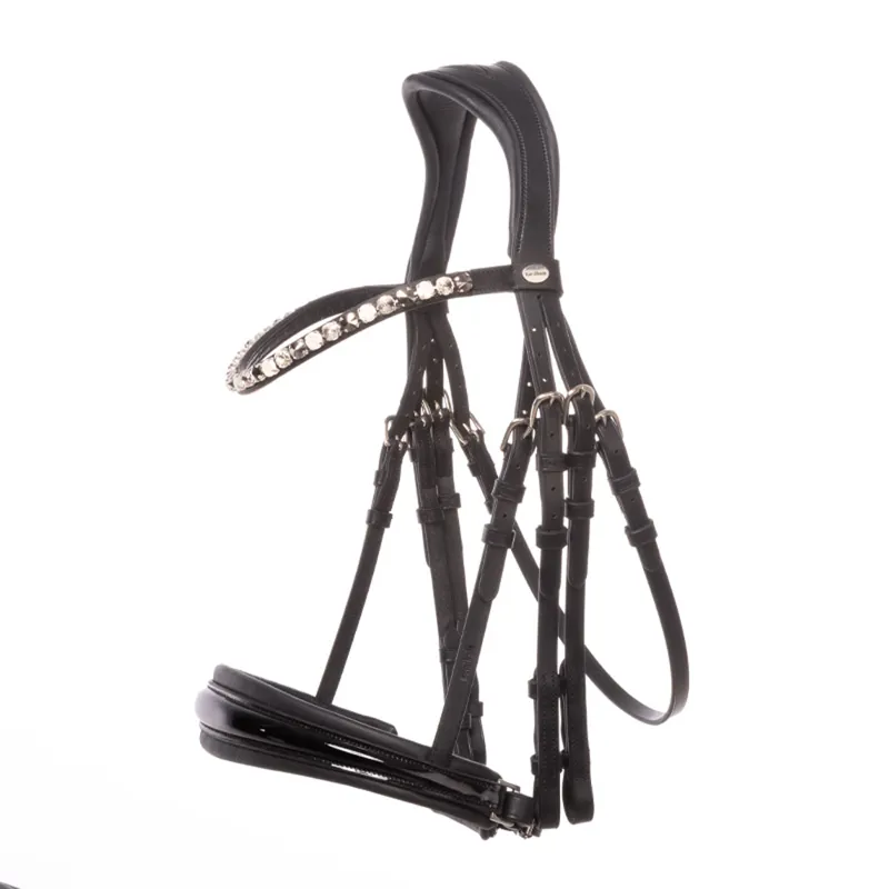 Kavalkade Selina Double Bridle Patent - Black-3