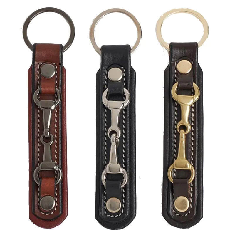 Leather Snaffle Key Fob - Assorted Colours - SOLD INDIVIDUALLY