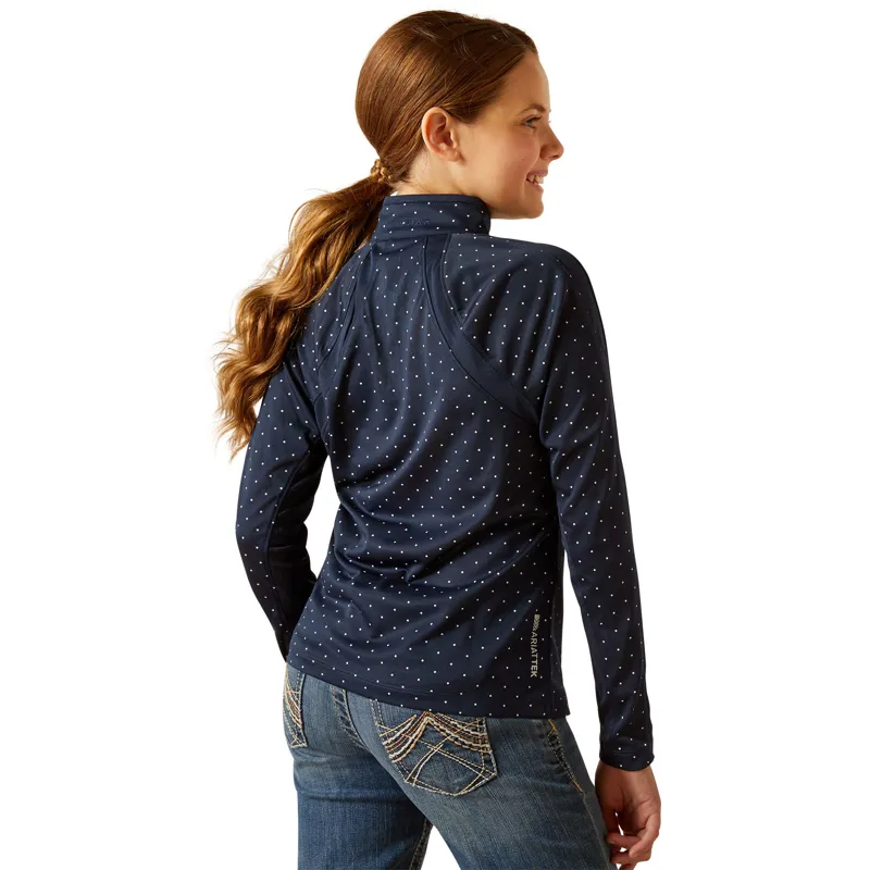 Ariat Youth Sunstopper Baselayer - Navy Dot-2